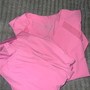 Pink med couture jogger Scrub Set
